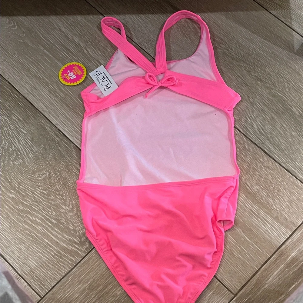 The Children's Place Vibrant Pink One-Piece Swimsuit (1)